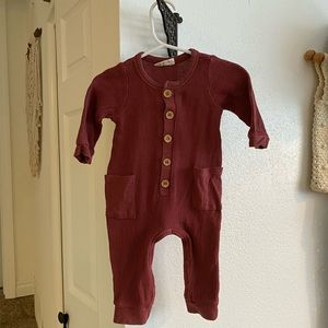 City Mouse waffle romper 3-6